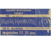 sekce Album: Iron Maiden_vstupenka_1982