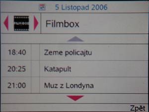 T-Mobile - televize v mobilu - EPG stanice FilmBox