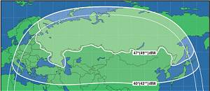 Zny pokryt signlem satelitu Express AM-2