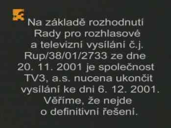 TV3 CZ peruila vysln