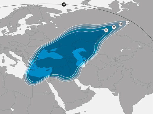 Pokryt signlem satelitu Astra 1G