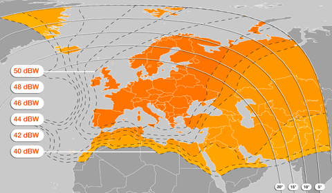 Eurobird 4, widebeam (horizontln transpondry)