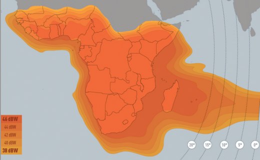 Footprint satelitu Eutelsat 3D, obrzek: Eutelsat