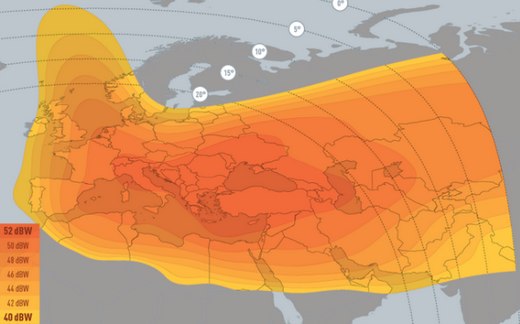 Footprint satelitu Eutelsat 3D, obrzek: Eutelsat