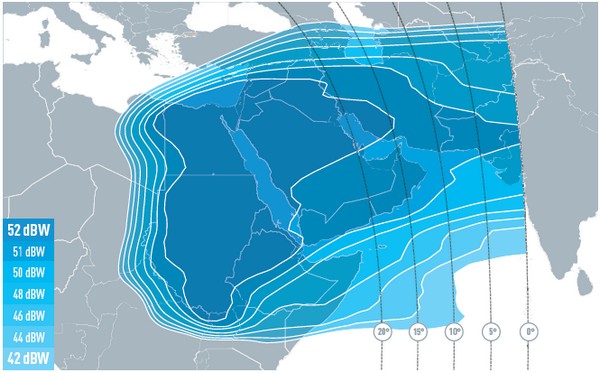 footprint Eutelsat 8 West B