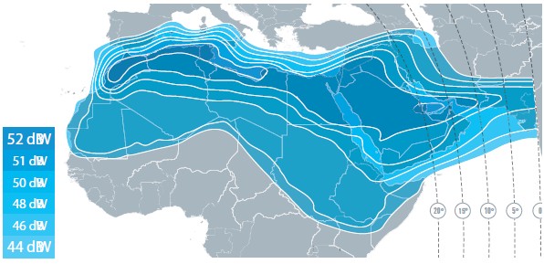 footprint Eutelsat 8 West B