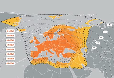Eutelsat W2M, europebeam