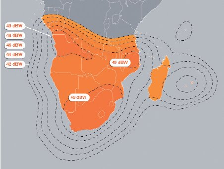 Eutelsat W7 - South Africa beam