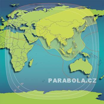 Footprint satelitu Insat 2E (83E), C psmo