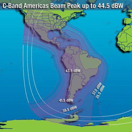 Intelsat 14 - C band beam (american beam)