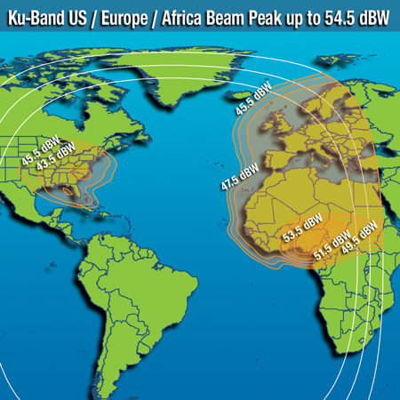 Intelsat 14 - Ku band beam (american beam)