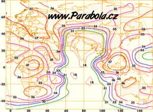 Pokrytá území satelitem LMI1, C-pásmo, svazek A