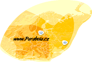 Zóna pokrytá signálem PanAmSat-12 (Evropa)