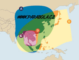 Pokryt zem satelitem Thaicom 2