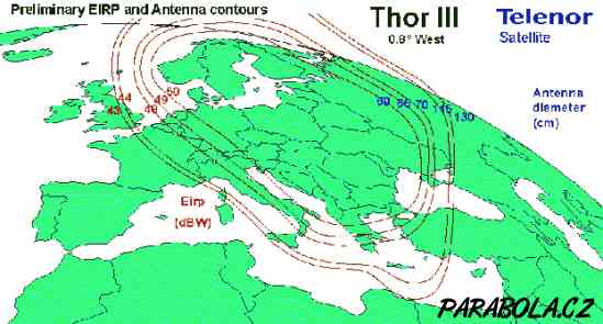 Pokryt zem satelitem Thor III